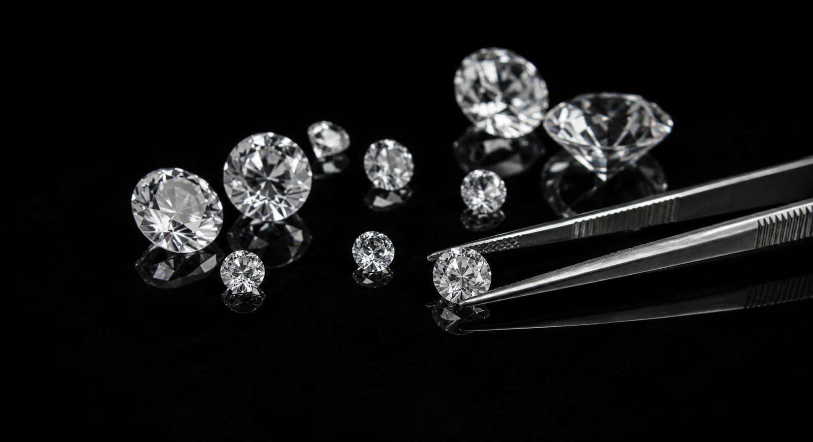 Loose diamonds and jewelry tools