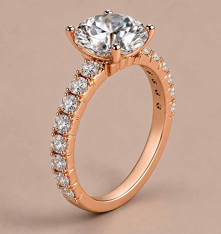 Gold solitaire engagement ring