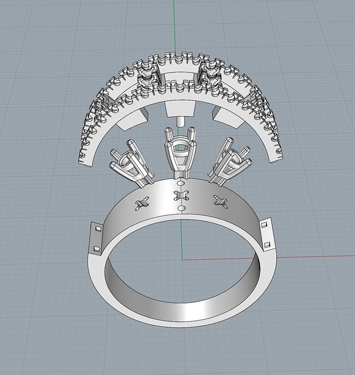 Production-ready jewelry setting model