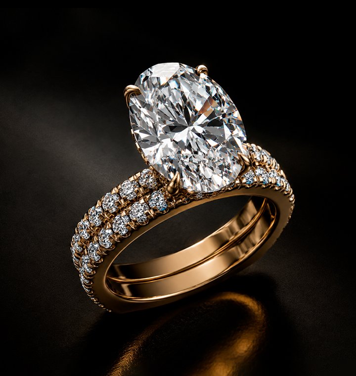 Photorealistic diamond ring render